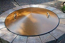 37" Round Steel Metal Fire Pit Campfire Ring Cover Snuffer Lid