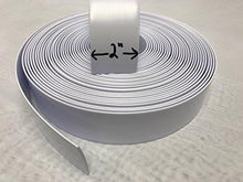 2" Wide Vinyl Strap for Patio Pool Lawn Garden Furniture 20' Roll ________________ Make Your Own Replacement Straps. PLUS - 20 Free Fasteners! (201 White)