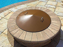 37" Round Steel Metal Fire Pit Campfire Ring Cover Snuffer Lid