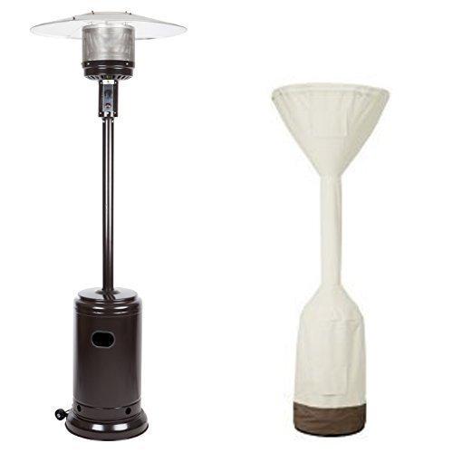 AmazonBasics Havana Bronze Commercial Patio Heater and Standup Patio Heater Cover Set