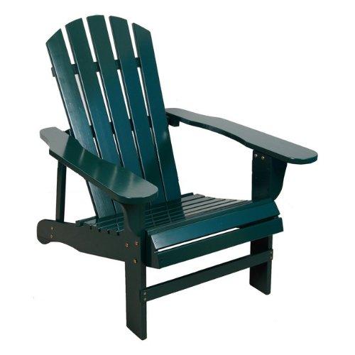 Classic Hunter Green Painted Wood Adirondack Chair