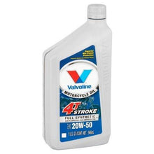 PACK OF 6 - Valvoline Motorcycle Full Synthetic 20W-50 Motor Oil, 1 Quart