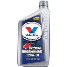 PACK OF 6 - Valvoline Motorcycle Full Synthetic 20W-50 Motor Oil, 1 Quart