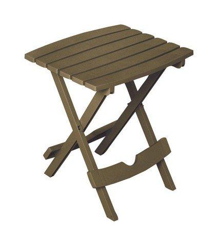 Adams Manufacturing 8500-09-3700 Plastic Quik-Fold Side Table, Brown