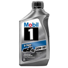 PACK OF 4 - Mobil 1 20W-50 Full Synthetic Motorcycle Oil, 1 qt.
