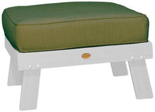 Highwood Pocono Deep Seating Ottoman, Charleston Green with Sunbrella Dupione Bamboo Cushions