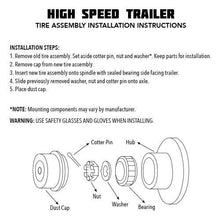 MARASTAR 80151-LS 4.80-8 Lrb Trailer Log Splitter Replacement Tire Assembly, 1 Pack
