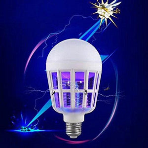 2 in 1 Bug Zapper LED Bulb, E27 15W Mosquito Killer Lamp, Pest Control Light Bulbs for Indoor Home Garden Patio Backyard