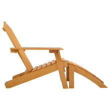 Giantex Wood Adirondack Chair w/ Ottoman Outdoor Patio Deck Garden Lounge Furniture