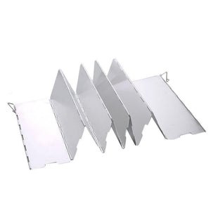 10 Plates Windshield Aluminum Foldable Camping Windscreen Stove Screen for Picnic