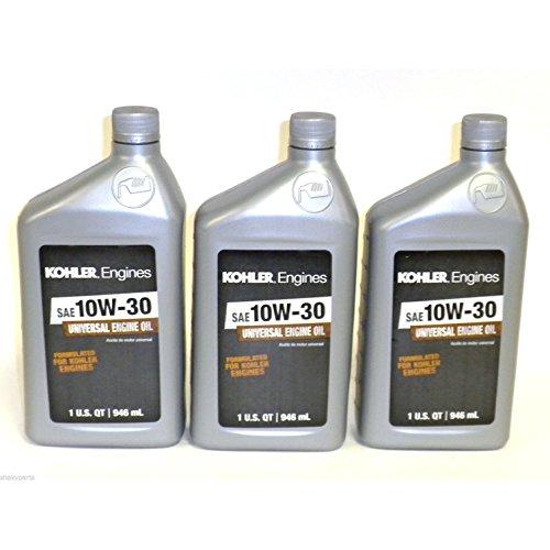 (3) Kohler 10W-30 Motor Oil 1 Quart Bottles