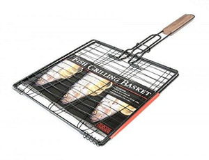 Charcoal Companion Triple Fish Grilling Basket / 11 by 11 inches &ndash; Barbecue Fish Easily