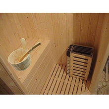 MAYMII 1 Gallon Handmade Wooden Sauna Bucket with Plastic Liner and Ladle SPA Accessory