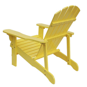 AZBRO Outdoor Wooden Adirondack Chair Lawn Patio Deck Garden Furniture, Lemon Yellow