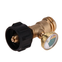 Gas Grill Adapter,Propane Tank Adapters ,Awakingdemi Propane Tank Gauge Gas Grill BBQ Pressure Meter Indicator Fuel Brass