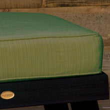 Highwood Pocono Deep Seating Ottoman, Charleston Green with Sunbrella Dupione Bamboo Cushions