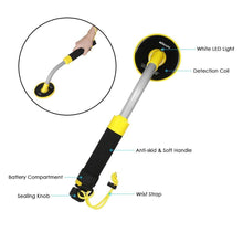 KKmoon 98ft Waterproof Handheld Pinpointer Pulse Induction Metal Detector Precise Direction PI Technology Underwater Finding Treasure Gold Hunting Unearthing Tool LED Light Yellow