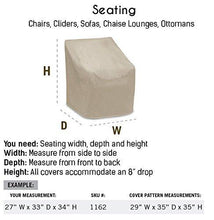 Protective Covers Weatherproof Wicker Chair Cover, Large, Gray