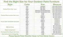 Patio Watcher Patio Chair Cover All Weather Protective Patio Furniture Cover Stack 6 Outdoor Chair Cover(Grey)