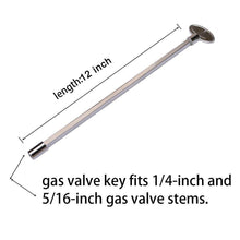 Onlyfire Products Universal Handle Replacement Gas Valve Key for 1/4" and 5/16" Turn Ball Valve , 12-Inch, Chrome