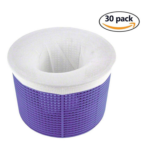 30-Pack of Pool Skimmer Socks - Filters Baskets, Skimmers Cleans Debris and Leaves for In-Ground and Above Ground Pools