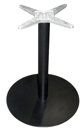 ATC Futura Round Black Powder-Coated Galvanized Steel Low Profile Table Base, Bar H, 20" Base D x 40" H