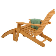 Giantex Wood Adirondack Chair w/ Ottoman Outdoor Patio Deck Garden Lounge Furniture