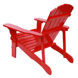 AZBRO Outdoor Wooden Adirondack Chair Lawn Patio Deck Garden Furniture, Red