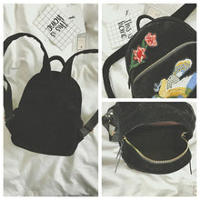 Basilion Mini Student Shoulder Bag Velvet Fashion Casual Small Backpack Girl Bags