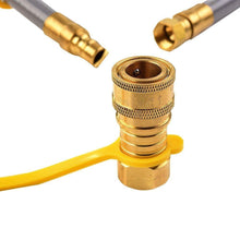 GASPRO Propane/Natural Gas Quick-Connect Brass Fitting 3/8Inch Female Pipe Thread x 3/8Inch Male Flare Quick Connect Disconnect for Natural Gas Quick Connect Hose Kit