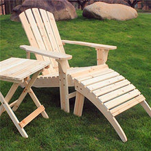 Songsen Outdoor Log Wood Adirondack Lounge Chair Patio Deck Garden Furniture - Natural