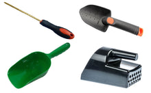 Metal Detecting and Treasure Hunting Tool Kit #2 BLACK Sand Scoop, Hand Trowel, Super Scooper, and Brass Probe
