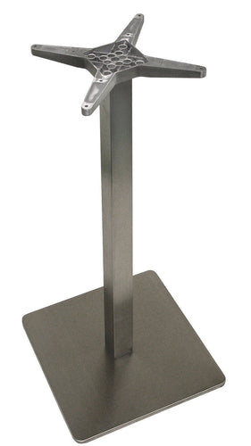 ATC Futura Square Stainless Steel Low Profile Table Base,  Bar H, 20" x 20" Base x 40" H