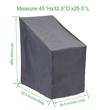 Patio Watcher Patio Chair Cover All Weather Protective Patio Furniture Cover Stack 6 Outdoor Chair Cover(Grey)