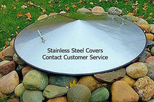 37&quot; Round Steel Metal Fire Pit Campfire Ring Cover Snuffer Lid