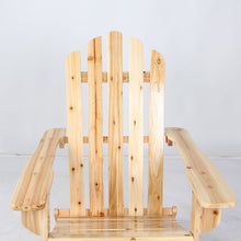 Wooden Adirondack Chair With Clear Lacquer Painted Garden Furniture