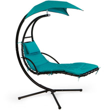 XtremepowerUS Floating Swing Chaise Lounge Chair Hammock Lounger - Blue