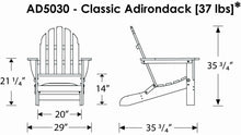 POLYWOOD AD5030WH Classic Folding Adirondack, White