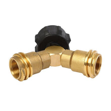XHome Propane Y-Splitter Tee Adapter Connector 100% Solid Brass with 1-Male QCC and 2-Female QCC for BBQ grill, Heater, Propane appliances