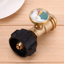 Gas Grill Adapter,Propane Tank Adapters ,Awakingdemi Propane Tank Gauge Gas Grill BBQ Pressure Meter Indicator Fuel Brass