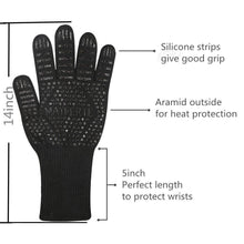 BBQ Cooking Glove 932&deg;F Extreme Heat Resistant oven gloves For Cooking, Grilling, Baking