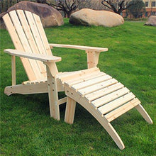 Songsen Outdoor Log Wood Adirondack Lounge Chair Patio Deck Garden Furniture - Natural