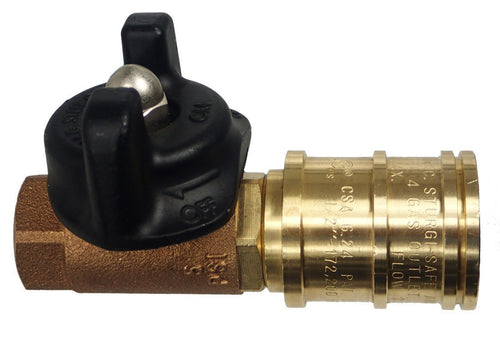 1/2" Ball Valve Quick Disconnect (Natural or LP Gas)