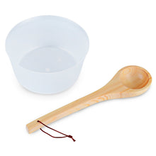 4L Wooden Sauna Bucket with Plastic Liner and Ladle - Handmade Sauna and SPA Accessory - Single Handle (1 Gallon)