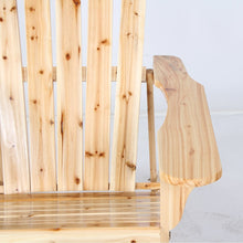 Wooden Adirondack Chair Painted With Clear Lacquer With Adjustable Footstool