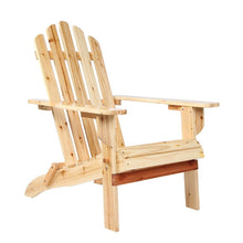 Wooden Adirondack Chair With Clear Lacquer Painted Garden Furniture