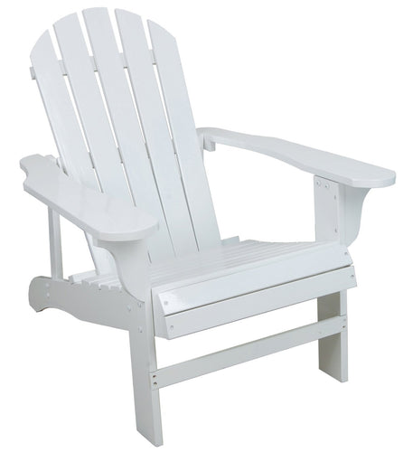 Classic White Painted Wood Adirondack Chair