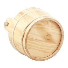 Sauna Accessory Handmade 6L Wooden Bucket and Ladle with plastic Liner For SaunaandSPA