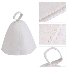 Wool Felt Sauna Hat Russian Banya Cap 100% Wool Felt White Sauna Hat for Head Protection 22cm/8.66inch