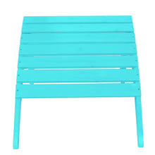 Songsen Fashion Outdoor Wood adirondack chairs Ottoman Patio Deck Garden Furniture (Adult,Turquoise)